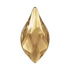 Стразы неклеевые Swarovski Crystal AB, 10*8 мм, кристалл, 8 шт, в пакете, светлое золото