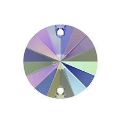 Стразы Swarovski Crystal AB, 10 мм, кристалл, 72 шт, в картонной упаковке, фиолетово-зеленый