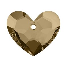 Подвеска Swarovski Crystal AB, 28*24,5 мм, кристалл, 1 шт, в пакете, светлое золото