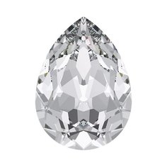 Стразы Swarovski Crystal, 18*13 мм, кристалл, 4 шт, в пакете, белый