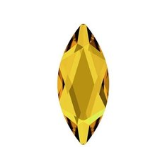 Стразы неклеевые Swarovski цветные, 14*6 мм, кристалл, 6 шт, в пакете, яркий желтый