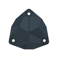 Стразы Swarovski цветные, 16*16 мм, кристалл, 3 шт, в пакете, графитовый