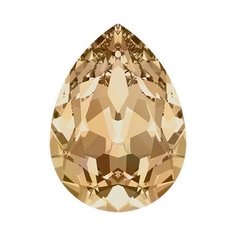 Стразы Swarovski Crystal AB, 18*13 мм, кристалл, 4 шт, в пакете, светлое золото