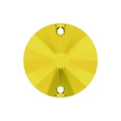 Стразы Swarovski цветные, 10 мм, кристалл, 24 шт, в пакете, желтый темный