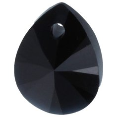 Подвески Swarovski цветные, 12*8,5 мм, кристалл, 6 шт, в пакете, черный