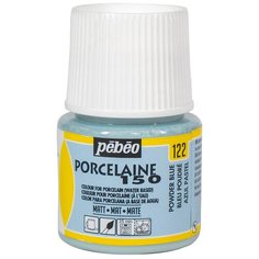 Краска по фарфору и керамике Pebeo под обжиг, меловая, матовая Porcelaine 150, 45 мл, голубая пудра