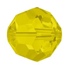 Бусины стеклянные Swarovski цветные, 4 мм, 12 шт, в пакете кристалл, желтый темный