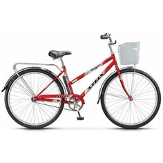 Городской велосипед Stels Navigator 300 Lady 28 Z010 (2018) 20 красный + корзина (требует финальной сборки)