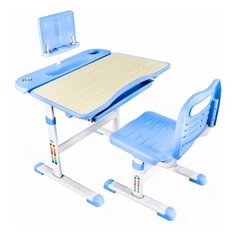Комплект Anatomica Avgusta: детская парта и стул клен/голубой