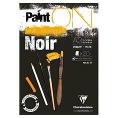 Альбом Clairefontaine PaintON Noir 42 х 29.7 см (A3), 250 г/м², 20 л.