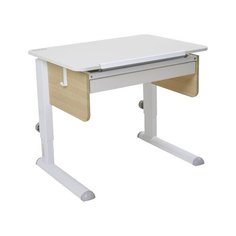 Стол детский Астек-Элара Юниор с выдвижным ящиком 80x58 см белый/береза