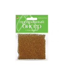 Бисер прозрачный, стеклянный, 2 мм, 60 грамм (оранжевый №8) Альт