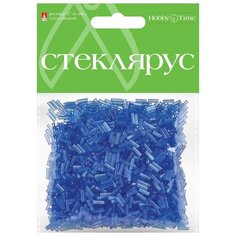Стеклярус прозрачный, 6 мм, 60 грамм (сиреневый №5) Альт