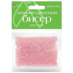 Бисер круглый "Люминесцентный", 2 мм, 60 грамм, цвет нежно-розовый, №15 Альт