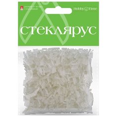 Стеклярус прозрачный, 6 мм, 60 грамм (серебряный №1) Альт