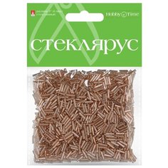 Стеклярус металлизированный, 6 мм, 60 грамм (персиковый №13) Альт