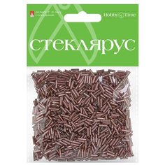 Стеклярус металлизированный, 6 мм, 60 грамм (лиловый №12) Альт