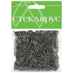 Стеклярус металлизированный, 6 мм, 60 грамм (серый №10) Альт