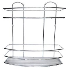 Полка для ванной, 3 яруса, гальваника цинк, овал, цвет хром РемоКолор