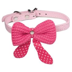 Ошейник Triol "Ушки", розовый, 10x310 мм