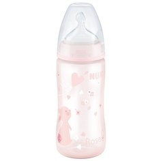 NUK First Choice Plus Baby Rose&Blue бутылочка полипропиленовая с соской из силикона, 300 мл, с рождения, зайчик