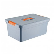 FunBox Ящик органайзер MECHANIС 10л с ручкой, оранжевые ручки