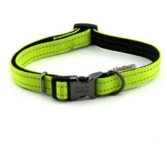 Ошейник для собак GREAT&SMALL со светоотражающей отстрочкой 25х450-650мм сигнальный