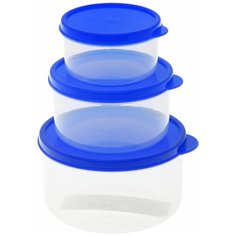 Доляна Набор контейнеров 1333868/1333869/1333870, синий