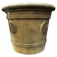 Горшок кашпо для цветов Medallion диаметр 50 см 40 литров, поддон, дренаж. Фисташковый, ТЕК.А.ТЕК