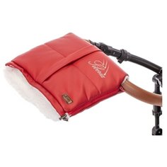 Муфта меховая для коляски Nuovita Siberia Lux Bianco (Rosso/Красный)