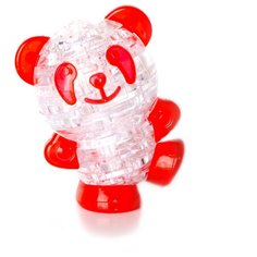 Головоломка Crystal Puzzle Панда со светом красная