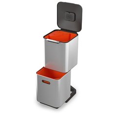 Контейнер для мусора с двумя баками Totem Compact 40 л нержавеющая сталь Joseph Joseph