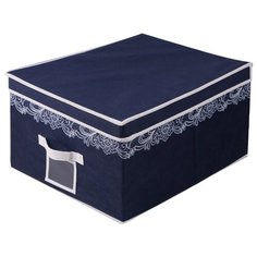 Короб для хранения "Кружево", Д400 Ш300 В250, индиговый Handy Home