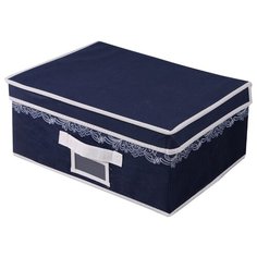 Короб для хранения "Кружево", Д400 Ш300 В160, индиговый Handy Home