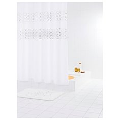 Штора для ванных комнат RIDDER Paillette серый/серебряный 180*200