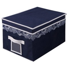 Короб для хранения "Кружево", Д500 Ш400 В250, индиговый Handy Home