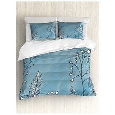 Комплект постельного белья "Полевые растения 2" (пододеяльник+2 наволочки), Евро (200x220 см) Ambesonne