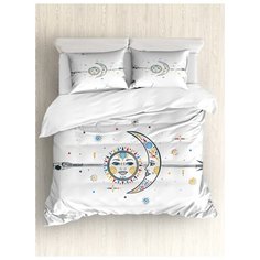 Комплект постельного белья "Солнце и луна на стреле", 1,5-спальный (пододеяльник+2 наволочки) Ambesonne