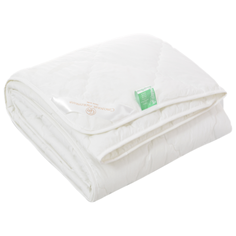 Одеяло Столица Текстиля "БИО/Шёлк" многоигольной стежки, 140x205 см, белый. Тик/сатин (хлопок 100%) пл.150 г/м2