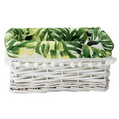 Корзина стеллажная "Tropics", Д280 Ш190 В130, белый Natural House