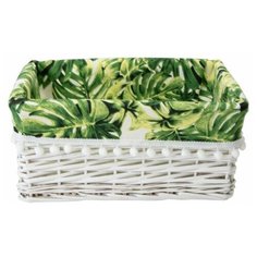 Корзина стеллажная "Tropics", Д340 Ш250 В150, белый Natural House