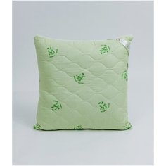 Подушка стеганая "Южные сны" (бамбук, тик) 70х70, зеленый Selena