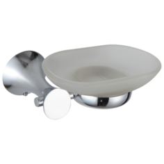 Мыльница стеклянная "Solinne", Y6885, хром