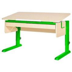 Стол детский Астек-Элара Моно-2 с выдвижным органайзером 112x58 см береза/береза/зеленый