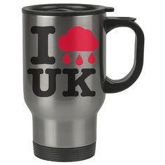 Автомобильная термокружка I love (тучка с дождиком) UK Drabs