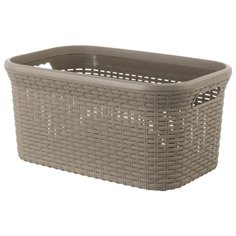 Корзина для хранения прямоугольная 32 л 50х33х25 см Violet Ротанг капучино