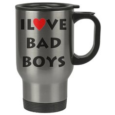 Автомобильная термокружка I love bad boys Drabs