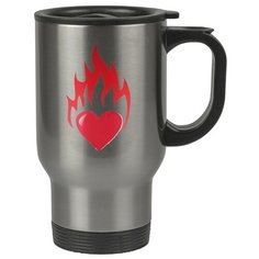 Автомобильная термокружка Пламенное сердце Drabs