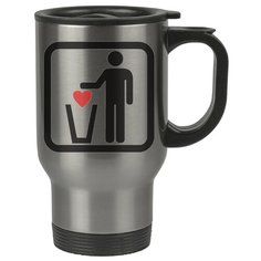 Автомобильная термокружка Сердце в мусорку Drabs