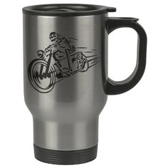 Автомобильная термокружка Скелет на мотоцикле Drabs